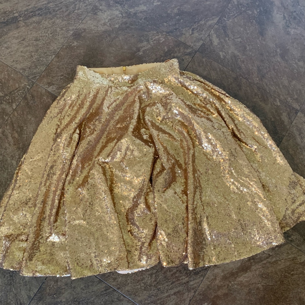 Gold Sequin Skirt